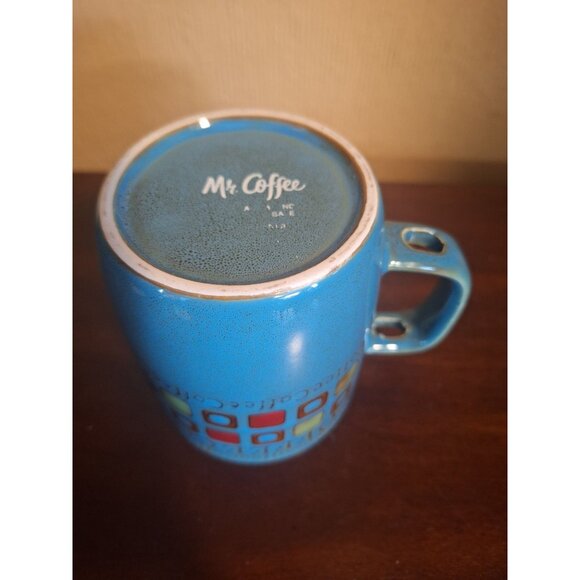 4 Piece Set Mr Coffee Café Americano Stoneware Mug & Spoon Set - Picture 9 of 9